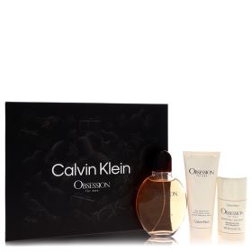 Obsession by Calvin Klein Gift Set - 4.2 oz Eau De Toilette Spray + 3.4 oz After Shave Balm + 2.6 oz Deodorant Stick