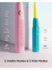 Fairywill 3X Electric Toothbrushes Rechargeable 10 Heads For Adults Kids Family,Family Kit 10 Brush Heads Waterproof