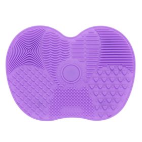 Newest Silicone Brush Cleaner Cosmetic Make Up Washing Brush Gel Cleaning Mat Foundation Makeup Brush Cleaner Pad Scrubbe Board (Color: Purple, Ships From: China)