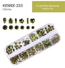 1Box Crystal Transparent AB Nail Art Rhinestone DIY Non-thermal Repair Flat Acrylic Nail Stone 3D Nail Art Decoration (design: #ZSHZ-253)