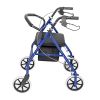 Four Wheel Walker Rollator with Fold Up Removable Back Support YF