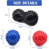 Hedgehog Massage Ball Spiky Peanut Ball Stress Reflexology Trigger Point Massage Balls for Arm Leg Back Feet Hand Muscle Massage